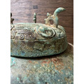 【古董重器】東周/戰國 龍鳳紋青銅缶（重2035g）附元素分析鑑定報告、保真精品-7