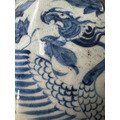 高仿元明青花鳳穿牡丹紋雙耳八方瓶 仿古做舊瓷器 復古茶空間花器 居家擺件-8
