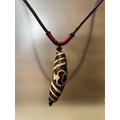 寶瓶天珠項鍊 Tibetan Vase Dzi Bead Necklace｜咖啡色繩鍊附蝦勾 可掛佛牌 吉祥祈福能量石-6