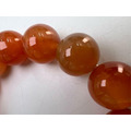 老大爺老貨紅玉髓圓珠手鍊單顆直徑15mm此物為實品-4