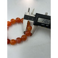 老大爺老貨紅玉髓圓珠手鍊單顆直徑15mm此物為實品
