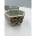 茶盞東洋老文物日本畫風明治時期作者 九谷玉竜 一套五組實物拍攝 撿漏的朋友別錯過三五好友增加的生活情趣手工茶具茶杯套組-3