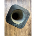 【古玩雅藏】大尺寸 仿古墨玉/黑青玉 玉琮擺件 (約17.5cm) 良渚文化 獸面紋 內圓外方 天圓地方風水鎮宅附天然石紋-6
