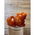 【文玩雅藏】天然蜜糖色 招財貔貅/瑞獸 手把件(約7.1cm) | 壽山石類 溫潤凍感 鎮宅辟邪 風水擺件 茶寵 附錦盒-9
