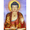 藥師佛3D立體晝佛卡大張是東方琉璃世界的教主 手持佛塔 實物拍攝-1