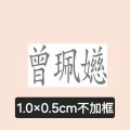 1.0×0.5cm 不加框