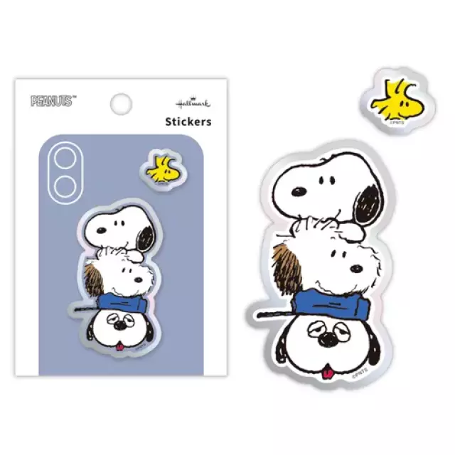 𓂃.◌𓈒𖡼｜JP#史努比#疊#藍：壓克力，貼紙六張組(包裝約133×95mm)。
