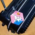 𓂃.◌𓈒𖡼｜JP#史努比#富士山#粉：行李箱/旅行箱/行旅箱，吊牌卡(約H10.5×W9×D0.5cm)。