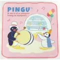 𓂃.◌𓈒𖡼｜JP#企鵝家族/Pingu#演奏樂#粉：方巾五件組(約25×25cm)。