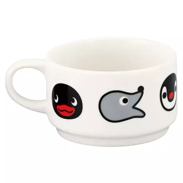𓂃.◌𓈒𖡼｜JP#企鵝家族/Pingu#Pinga#白：瓷，馬克杯(約9.5×H5.5cm/300ml)。