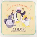 𓂃.◌𓈒𖡼｜JP#企鵝家族/Pingu#演奏樂#米：方巾五件組(約25×25cm)。