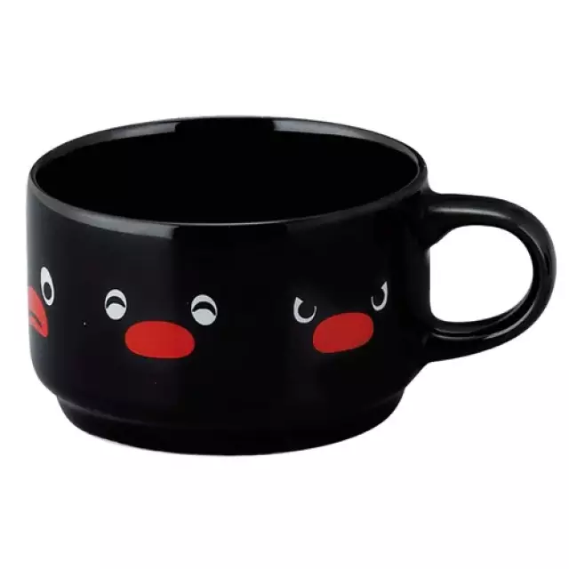 𓂃.◌𓈒𖡼｜JP#企鵝家族/Pingu#黑：瓷，馬克杯(約9.5×H5.5cm/300ml)。