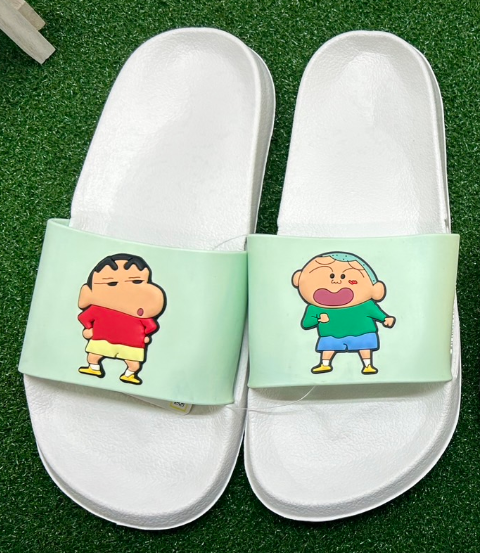 KR/ing#蠟筆小新/正男#綠白色：拖鞋/室內鞋(約25cm)。