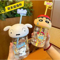 蠟筆小新玻璃吸管杯 580ML-3