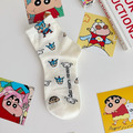 蠟筆小新日系刺繡襪子-13