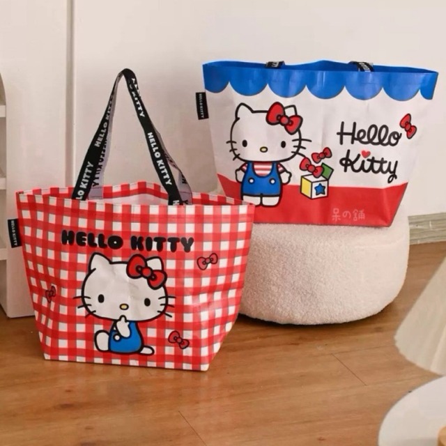 【正版聯名】Hello Kitty防水折疊購物袋