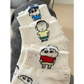 蠟筆小新日系刺繡襪子-4