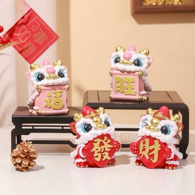 發財福旺 醒獅擺件