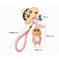 【正版聯名】蠟筆小新植絨動物鑰匙圈-4